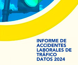 Portada Píldora informativa Informe de accidentes laborales de trafico. Datos 2024