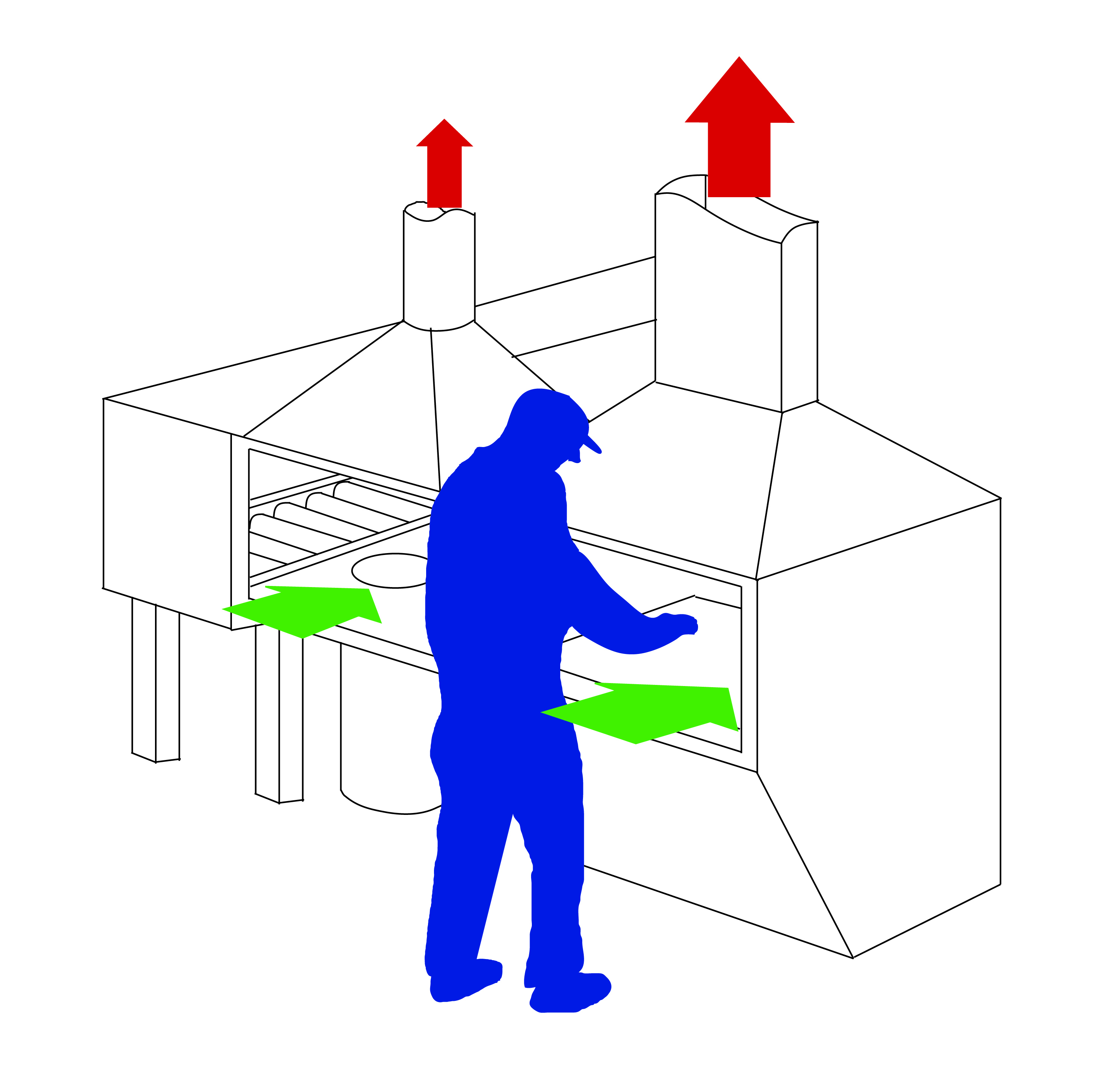 Figura 3: Mesa de trabajo con campana de extracción