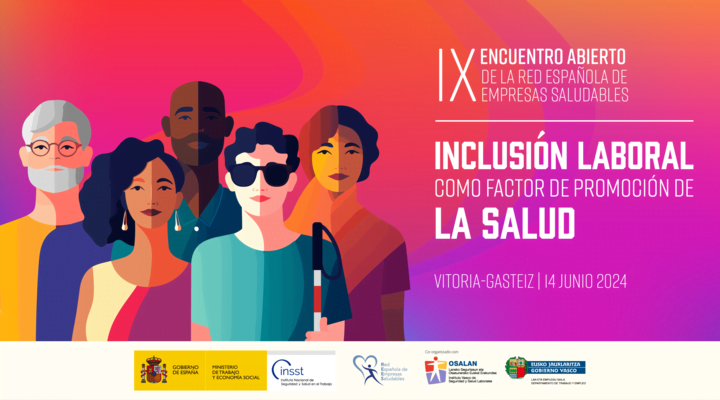 Banner del IX Encuentro Abierto de la Red Española de Empresas Saludables.