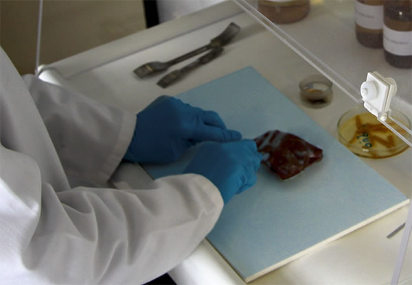 Uso de alfombrilla absorbente