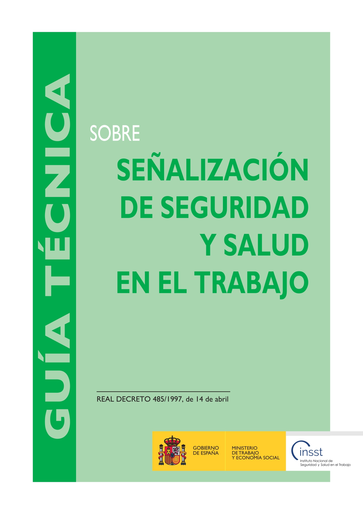Portada Guía Técnica sobre señalización de seguridad y salud en el trabajo - Año 2023